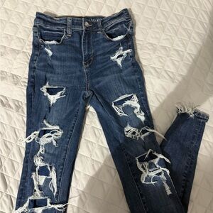 Distressed Blue Jeans for Women